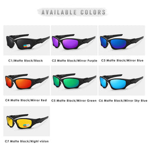 KDEAM  Polarized Sport Sunglasses Men UV400 Night Vision Driving Goggle Brand Design Mirror Shades Glasses with Case