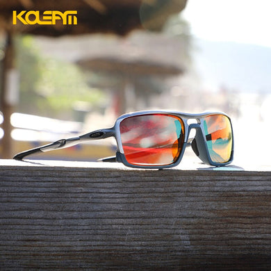 KDEAM  Unbreakable TR90 Polarized Sunglasses UV400 Men Square Sport Sun Glasses Brand Driving Shades CE