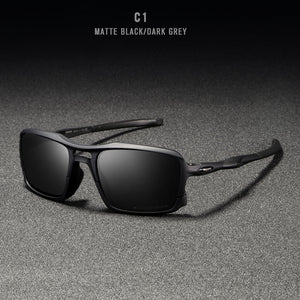 KDEAM  Unbreakable TR90 Polarized Sunglasses UV400 Men Square Sport Sun Glasses Brand Driving Shades CE