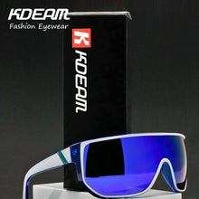 Load image into Gallery viewer, KDEAM Men Oversize Sunglasses 2023 Summer Big size Frame Brand Designer Women Metal Hinges Oculos De Sol UV400 With Case