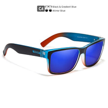 Load image into Gallery viewer, KDEAM  Mirror Polarized Sunglasses For Men Translucent Blue Frame Shades  Women Square Outdoor Driving Designer Sun Glasses