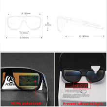 Load image into Gallery viewer, KDEAM One Piece Shape Polarized Sunglasses Men Sports Shield Glasses Oversized Reduce windage Designed Frame