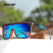 Load image into Gallery viewer, KDEAM One-piece Shape Men Sunglasses Polarized Elastic Paint Surface Sun Glasses Women Suitable Long-lasting Goggles Cat.3
