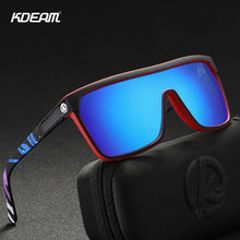 Load image into Gallery viewer, KDEAM One-piece Shape Men Sunglasses Polarized Elastic Paint Surface Sun Glasses Women Suitable Long-lasting Goggles Cat.3