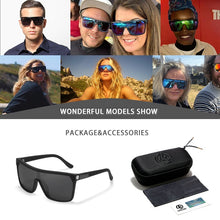 Load image into Gallery viewer, KDEAM One-piece Shape Men Sunglasses Polarized Elastic Paint Surface Sun Glasses Women Suitable Long-lasting Goggles Cat.3