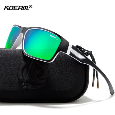 KDEAM Outdoor Polarized Sunglasses Goggles Men Sun Glasses 100%UV Zipper Case Included Sports Eyewear KD510
