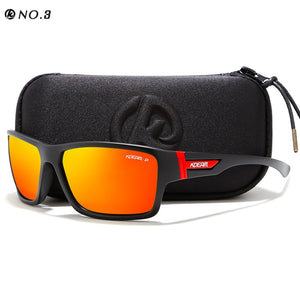 KDEAM Outdoor Polarized Sunglasses Goggles Men Sun Glasses 100%UV Zipper Case Included Sports Eyewear KD510