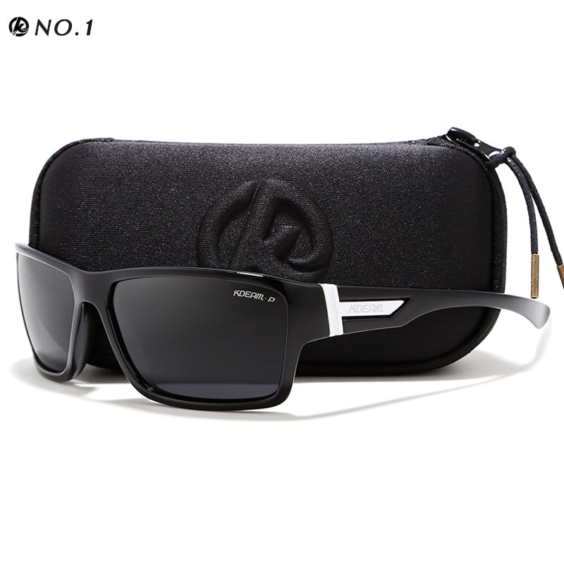 KDEAM Outdoor Polarized Sunglasses Goggles Men Sun Glasses 100%UV Zipper Case Included Sports Eyewear KD510