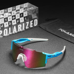 KDEAM Oversized Sunglasses Polarized Men's Sports Goggle TR90 Windproof UV400 1.2mm Thickness Len With Free Box