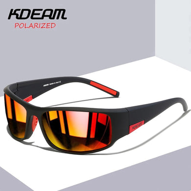KDEAM Polarized  Sport Sunglasses Men Lightweight Durable TR90 Frame Sun Glasses  Outdoor Sports UV400 Goggles A53