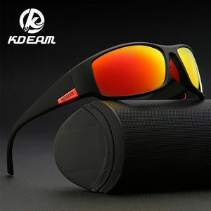 KDEAM Polarized  Sport Sunglasses Men Lightweight Durable TR90 Frame Sun Glasses  Outdoor Sports UV400 Goggles A53