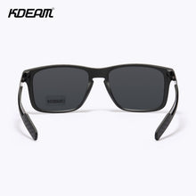 Load image into Gallery viewer, KDEAM Rectangular Polarized Sunglasses Men Driving Fishing Sunglass TR90 Flexible Frame Mix Stainless Steel Glasses Temples