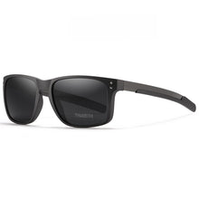 Load image into Gallery viewer, KDEAM Rectangular Polarized Sunglasses Men Driving Fishing Sunglass TR90 Flexible Frame Mix Stainless Steel Glasses Temples