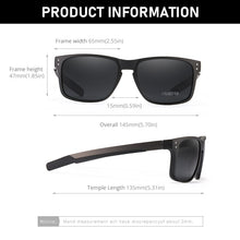 Load image into Gallery viewer, KDEAM Rectangular Polarized Sunglasses Men Driving Fishing Sunglass TR90 Flexible Frame Mix Stainless Steel Glasses Temples