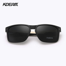 Load image into Gallery viewer, KDEAM Rectangular Polarized Sunglasses Men Outdoor Driving Sun Glasses Man TR90 Flexible Frame Mix Stainless Steel Temple