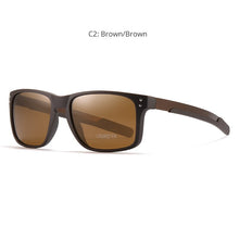 Load image into Gallery viewer, KDEAM Rectangular Polarized Sunglasses Men Outdoor Driving Sun Glasses Man TR90 Flexible Frame Mix Stainless Steel Temple