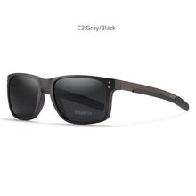 Load image into Gallery viewer, KDEAM Rectangular Polarized Sunglasses Men Outdoor Driving Sun Glasses Man TR90 Flexible Frame Mix Stainless Steel Temple