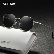 Load image into Gallery viewer, KDEAM Retro Style Round Sunglasses Women Fine lines Designer Vintage Glasses Lady with Leather Case