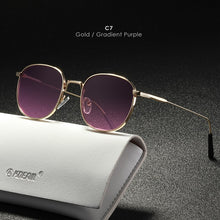 Load image into Gallery viewer, KDEAM Retro Style Round Sunglasses Women Fine lines Designer Vintage Glasses Lady with Leather Case