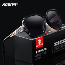 Load image into Gallery viewer, KDEAM Shiny For Women Sunglasses Polarized Butterfly Diamond Designer Sun Glasses Female UV-protected and Box