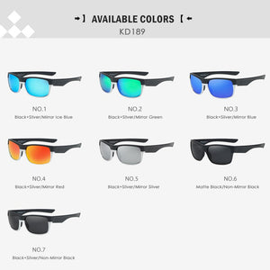 KDEAM Sports Polarized Sunglasses For Men 145mm Lens Width Coating Sunglass TR90 Material Frame Mirror Glasses KD189
