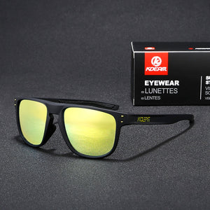 KDEAM Star Creation TR90 Sunglasses Men Straight Titanium Frame Eyeglass Polarized Sun Glasses For All Occasions