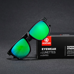 KDEAM Star Creation TR90 Sunglasses Men Straight Titanium Frame Eyeglass Polarized Sun Glasses For All Occasions