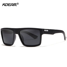 Load image into Gallery viewer, KDEAM Straight Topline Rectangle Polarized Sunglasses Men Brand&#39;s Signature Sun Glasses Sport Shades Includes Protective Case
