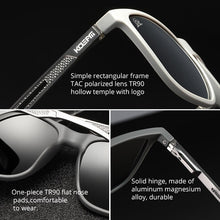 Load image into Gallery viewer, KDEAM Strong Spring Hinges Coating Polarized Sunglasses Men Light TR90 Frame Sun Glasses with Aluminum Magnesium Legs