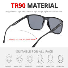 Load image into Gallery viewer, KDEAM Strong Spring Hinges Coating Polarized Sunglasses Men Light TR90 Frame Sun Glasses with Aluminum Magnesium Legs