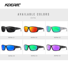 Carica l&#39;immagine nel visualizzatore di Gallery, KDEAM Top Designed Outdoor Sports Sunglasses Polarized Men Fishing Sun Glasses UV400 TR90 Material Frame Polarized Lenses KD706