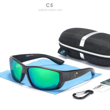 Carica l&#39;immagine nel visualizzatore di Gallery, KDEAM Top Designed Outdoor Sports Sunglasses Polarized Men Fishing Sun Glasses UV400 TR90 Material Frame Polarized Lenses KD706