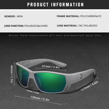 Carica l&#39;immagine nel visualizzatore di Gallery, KDEAM Top Designed Outdoor Sports Sunglasses Polarized Men Fishing Sun Glasses UV400 TR90 Material Frame Polarized Lenses KD706