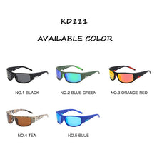 Load image into Gallery viewer, KDEAM Unbreakable  TR90 Polarized Sport Sunglasses Man Wrap Shades Rectangle Mirror Glasses With Box