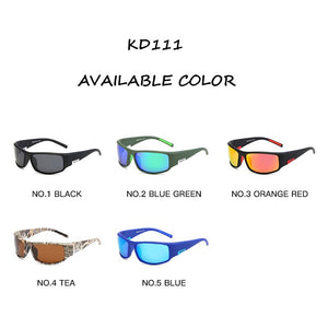 KDEAM Unbreakable  TR90 Polarized Sport Sunglasses Man Wrap Shades Rectangle Mirror Glasses With Box
