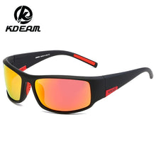 Load image into Gallery viewer, KDEAM Unbreakable  TR90 Polarized Sport Sunglasses Man Wrap Shades Rectangle Mirror Glasses With Box