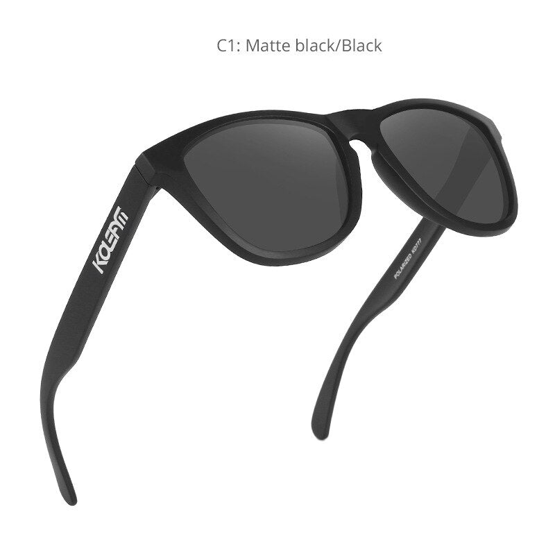KDEAM Unbreakable Polarized Sunglasses Light Weight  TR90 Square Fishing Shades With Free Box