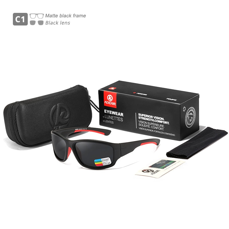 KDEAM Unbreakable TR90 Sport Sunglasses Men Excellent Outdoor Driving –  Cinily