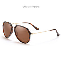 Load image into Gallery viewer, KDEAM Unique Pilot Sunglasses Men Polarized UV400 Sun Glasses Double Bridge Metal Temples Shades Lens Category 3