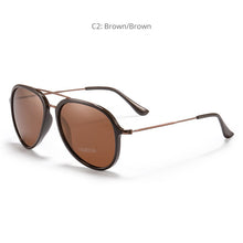 Load image into Gallery viewer, KDEAM Unique Pilot Sunglasses Men Polarized UV400 Sun Glasses Double Bridge Metal Temples Shades Lens Category 3