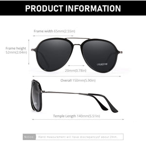 KDEAM Unique Pilot Sunglasses Men Polarized UV400 Sun Glasses Double Bridge Metal Temples Shades Lens Category 3