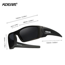 Load image into Gallery viewer, KDEAM Unisex Rectangular Polarized Sunglasses for Men Running Climbing Sports Sun Glasses Real Coated Lens TR90 Frame