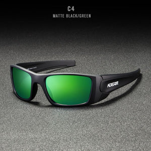 KDEAM Unisex Rectangular Polarized Sunglasses for Men Running Climbing Sports Sun Glasses Real Coated Lens TR90 Frame