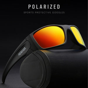 KDEAM Unisex Rectangular Polarized Sunglasses for Men Running Climbing Sports Sun Glasses Real Coated Lens TR90 Frame