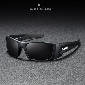 KDEAM Unisex Rectangular Polarized Sunglasses for Men Running Climbing Sports Sun Glasses Real Coated Lens TR90 Frame