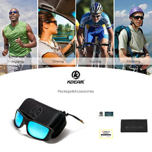 Load image into Gallery viewer, KDEAM Unisex Rectangular Polarized Sunglasses for Men Running Climbing Sports Sun Glasses Real Coated Lens TR90 Frame