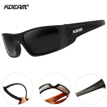 Load image into Gallery viewer, KDEAM Unisex Rectangular Polarized Sunglasses for Men Running Climbing Sports Sun Glasses Real Coated Lens TR90 Frame
