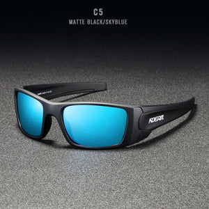 KDEAM Unisex Rectangular Polarized Sunglasses for Men Running Climbing Sports Sun Glasses Real Coated Lens TR90 Frame