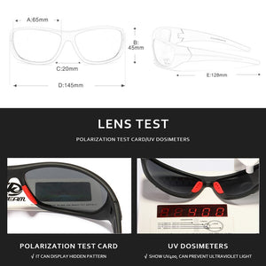 KDEAM Wrap Around Unbreakable TR90 Sport Sunglasses Man Polarized Urtra Light Weight Night Vision Goggle Mirror Quality With Box