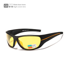 Load image into Gallery viewer, KDEAM Wrap Around Unbreakable TR90 Sport Sunglasses Man Polarized Urtra Light Weight Night Vision Goggle Mirror Quality With Box